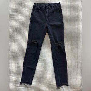 Skinny Black Distressed Denim Jeans
